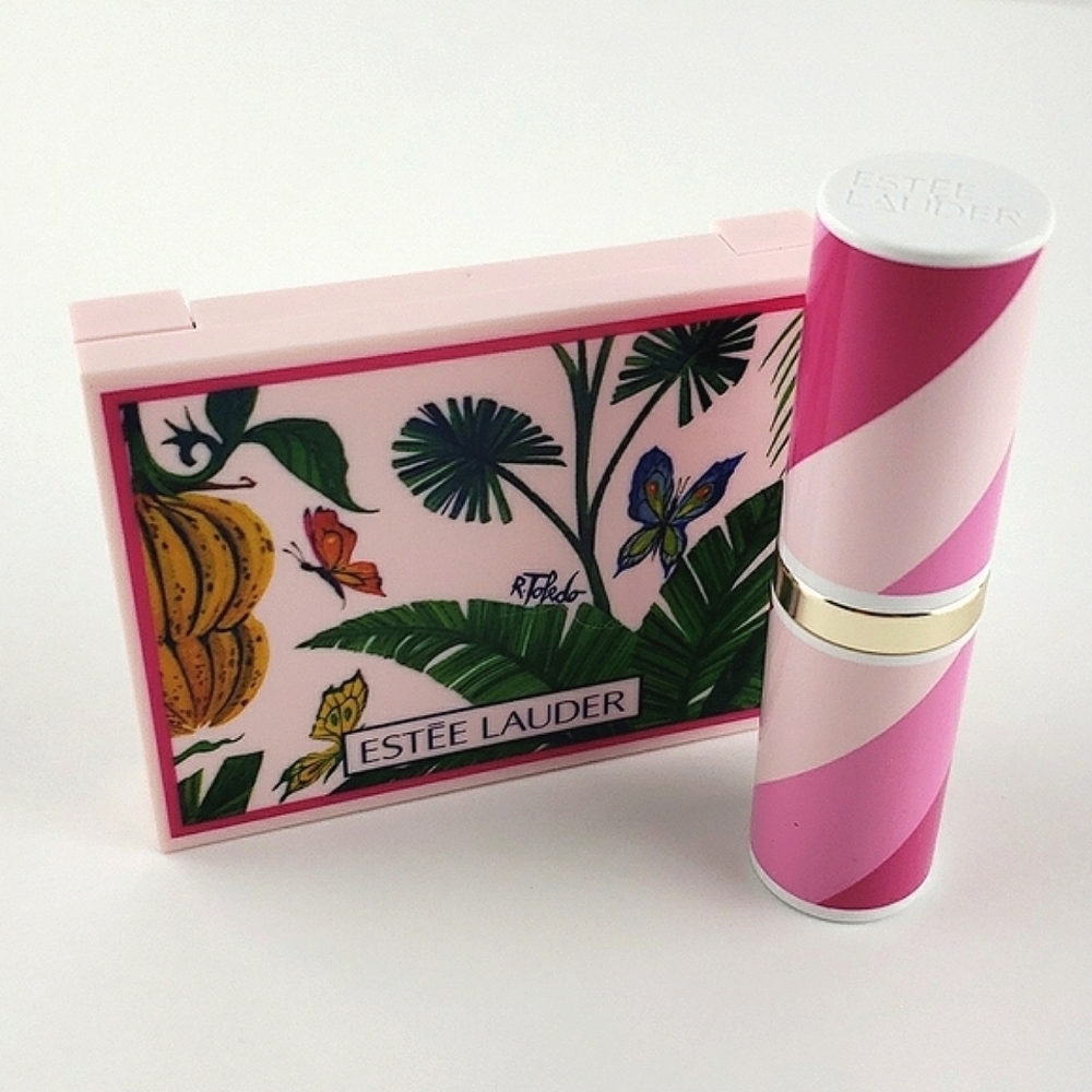 Estee Lauder Duo Bronze Goddess Compact Bronze & Irresistible Sculpting Lipstick